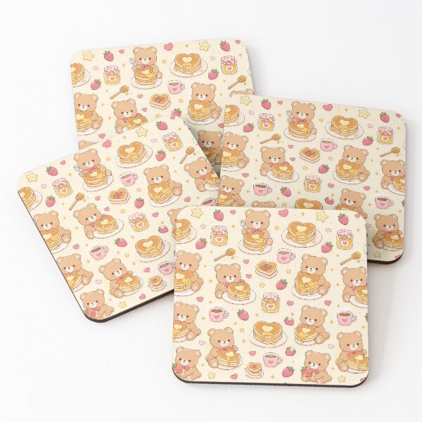 Item preview, Teddy Bear Heart Pancake Pattern designed and sold by Soft Berry Studio.