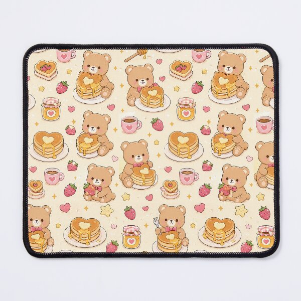 Item preview, Teddy Bear Heart Pancake Pattern designed and sold by Soft Berry Studio.