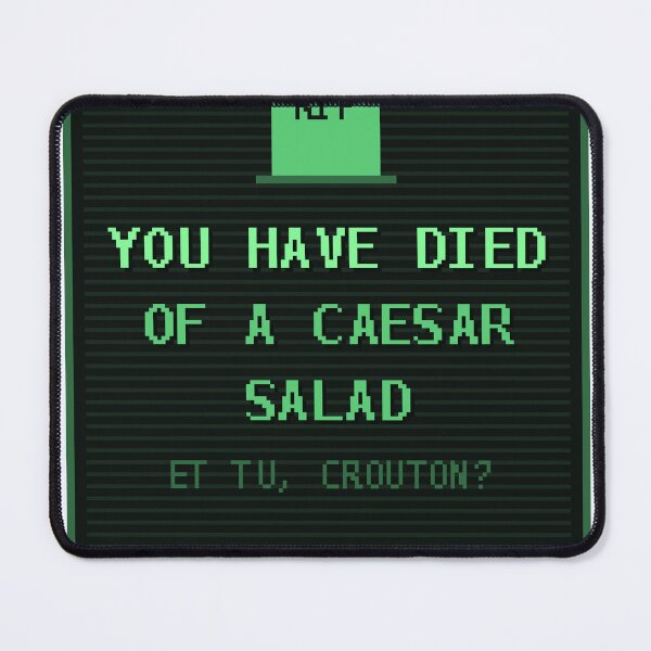 Item preview, You Have Died of a Caesar Salad — Funny Retro Death Screen Sticker designed and sold by One More Run.