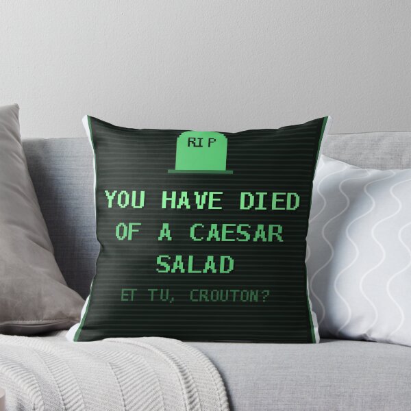 Item preview, You Have Died of a Caesar Salad — Funny Retro Death Screen Sticker designed and sold by One More Run.
