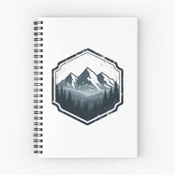 Item preview, Retro Mountain Hiking Badge Misty Peaks designed and sold by Everyday Motif.