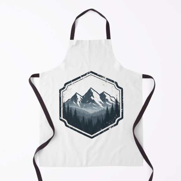 Item preview, Retro Mountain Hiking Badge Misty Peaks designed and sold by Everyday Motif.