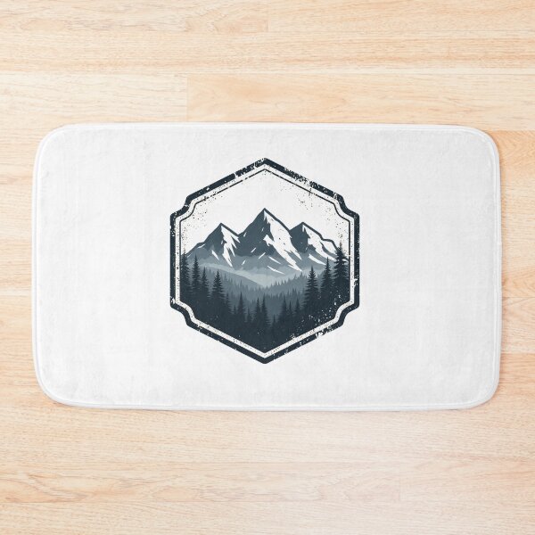 Item preview, Retro Mountain Hiking Badge Misty Peaks designed and sold by Everyday Motif.