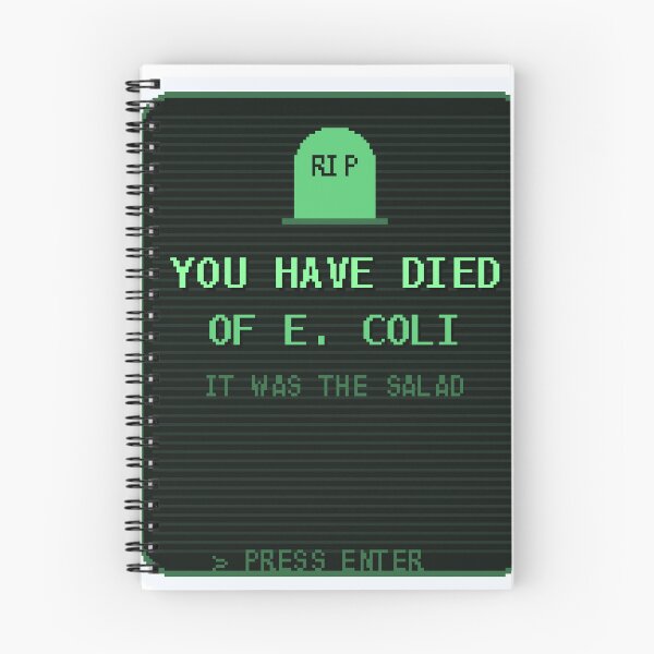 Item preview, You Have Died of E. Coli — Funny Retro Game Death Screen Sticker designed and sold by One More Run.
