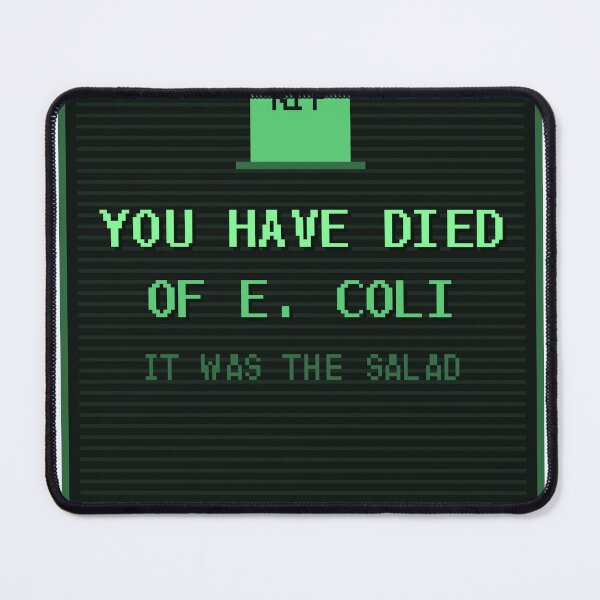 Item preview, You Have Died of E. Coli — Funny Retro Game Death Screen Sticker designed and sold by One More Run.