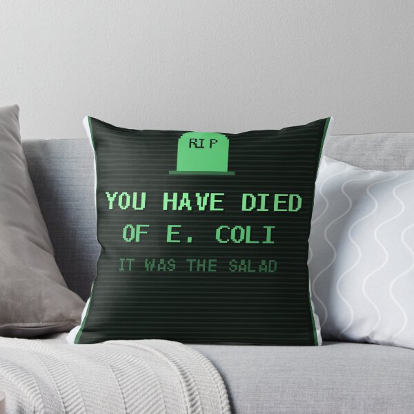 Item preview, You Have Died of E. Coli — Funny Retro Game Death Screen Sticker designed and sold by One More Run.