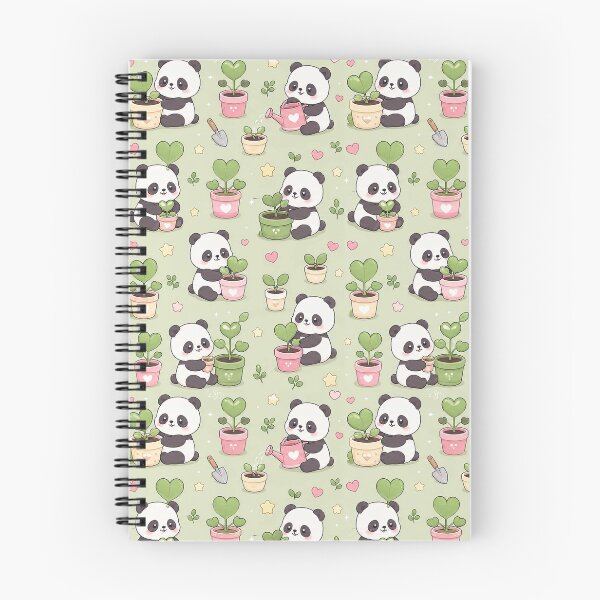 Item preview, Panda Heart Plant Pattern designed and sold by Soft Berry Studio.