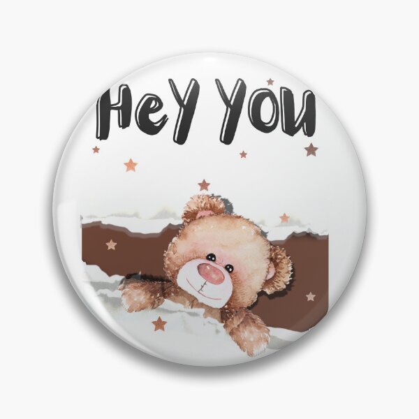 Item preview, Hey You Teddy Bear | Cute Peek-A-Boo Bear designed and sold by bloombyomnia.