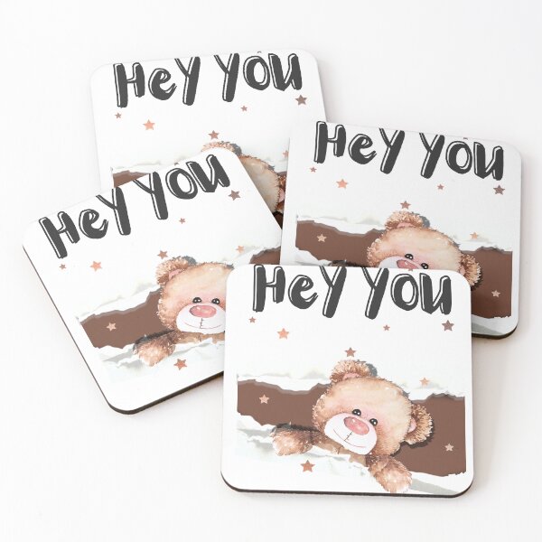 Item preview, Hey You Teddy Bear | Cute Peek-A-Boo Bear designed and sold by bloombyomnia.
