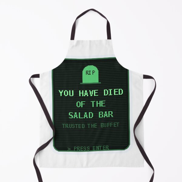 Item preview, You Have Died of the Salad Bar — Funny Retro Death Screen Sticker designed and sold by One More Run.