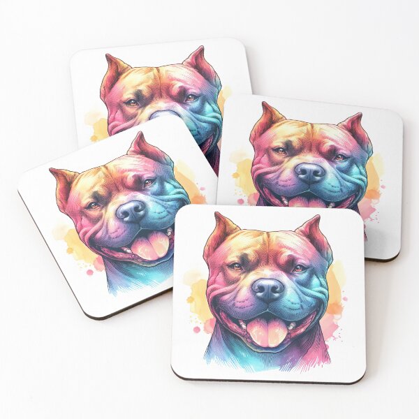 Item preview, Pit Bull Pride | Colorful Happy Bully Dog Illustration designed and sold by pixiedustpaint.