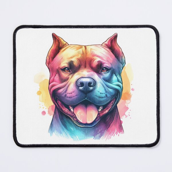 Item preview, Pit Bull Pride | Colorful Happy Bully Dog Illustration designed and sold by pixiedustpaint.