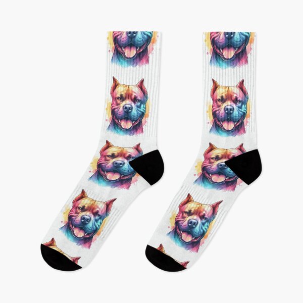 Item preview, Pit Bull Pride | Colorful Happy Bully Dog Illustration designed and sold by pixiedustpaint.