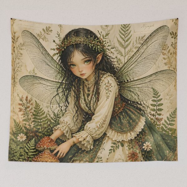 Item preview, Earth Elemental Nymph Fairy | Botanical Goblincore Aesthetic designed and sold by FaeCoreStudio.