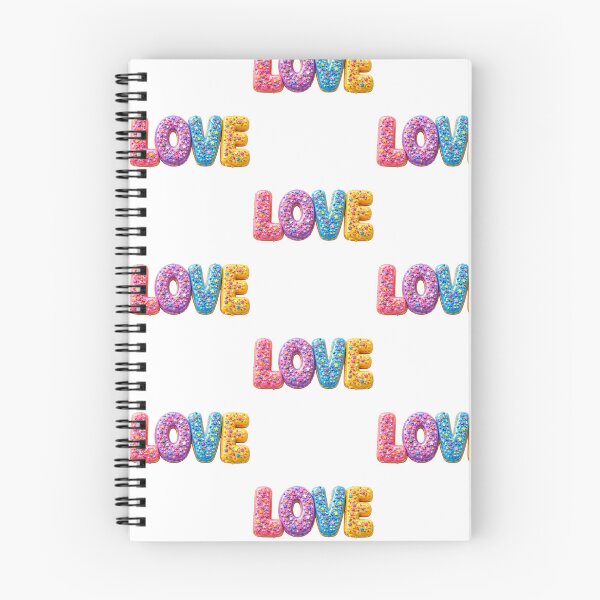 Item preview, Love Donut Letters with Rainbow Sprinkles Colorful Kawaii Candy Typography Cute Sweet Dessert Aesthetic designed and sold by RoPrincess.