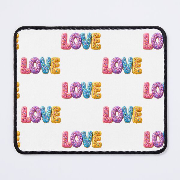 Item preview, Love Donut Letters with Rainbow Sprinkles Colorful Kawaii Candy Typography Cute Sweet Dessert Aesthetic designed and sold by RoPrincess.