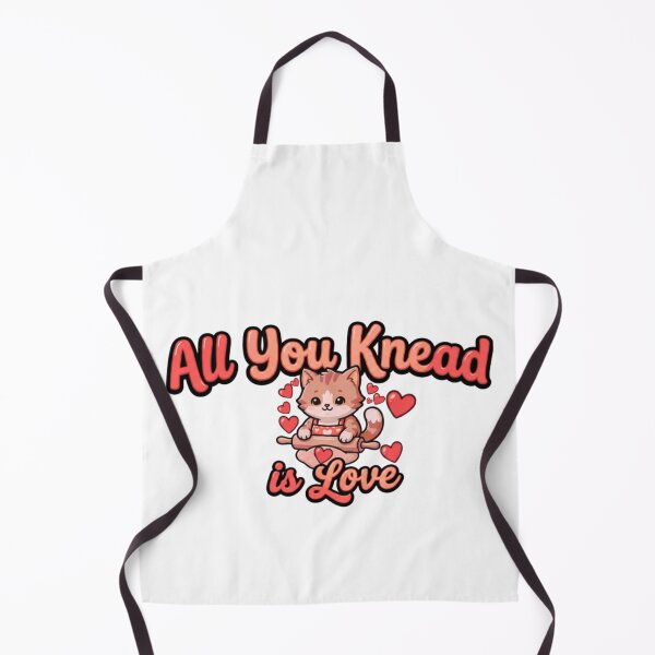 Item preview, all you knead is love cat biscuits Funny Valentine Cat clipart designed and sold by ArtDesignTp.