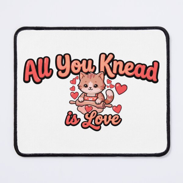 Item preview, all you knead is love cat biscuits Funny Valentine Cat clipart designed and sold by ArtDesignTp.