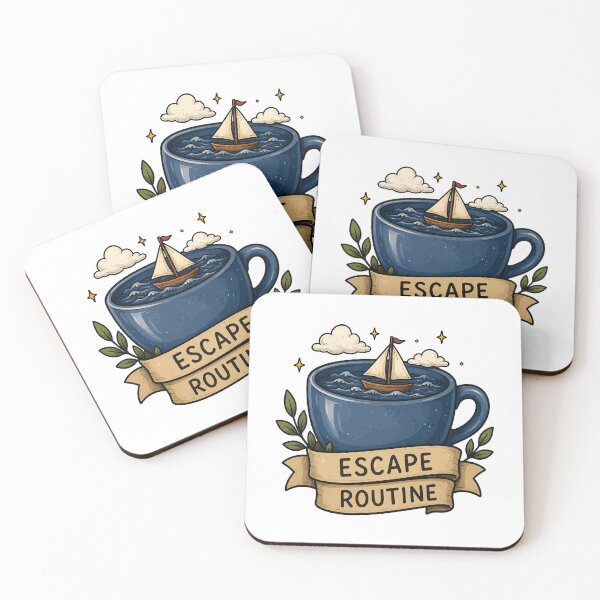 Item preview, Escape Routine Coffee Cup | Cozy Adventure Minimal Illustration designed and sold by RidaSalArt.
