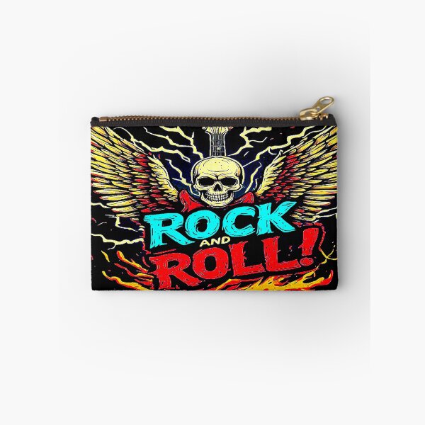 Item preview, Electric Guitar Vintage ,Winged Skull ,ROCK AND ROLL, thunders and fire. designed and sold by Giulivo Store Graphic.