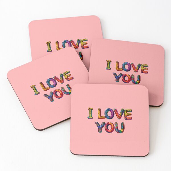 Item preview, I Love You - Colorful Psychedelic Bubble Letter Art designed and sold by Outlet Raloel.