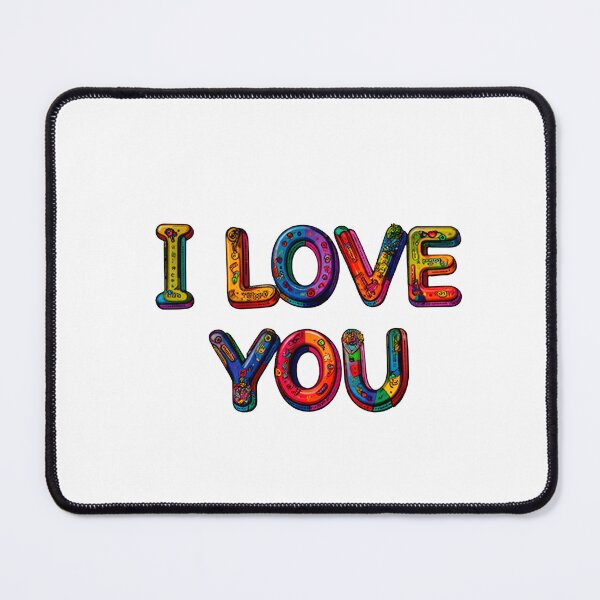 Item preview, I Love You - Colorful Psychedelic Bubble Letter Art designed and sold by Outlet Raloel.