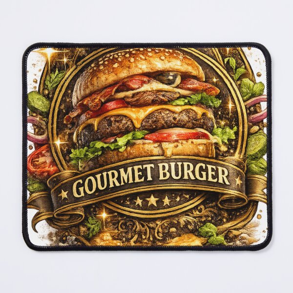 Item preview, Premium Gourmet Burger Badge | Classic Cheeseburger Vintage Restaurant Sticker designed and sold by irfanshikh.
