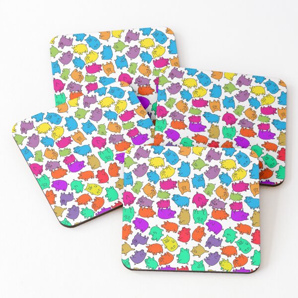 Item preview, Pigs in muti colour designed and sold by TerenceLacey.
