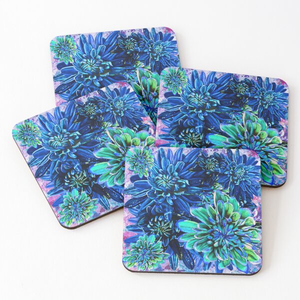 Item preview, Blue Chrysanthemums Background 2 designed and sold by nastiaart.