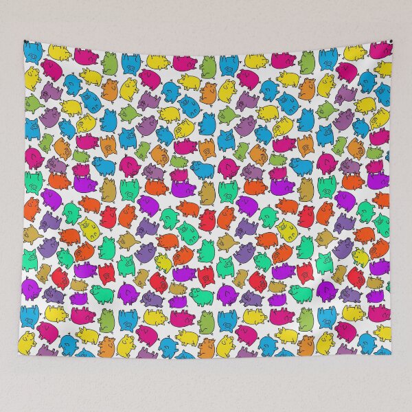 Item preview, Pigs in muti colour designed and sold by TerenceLacey.