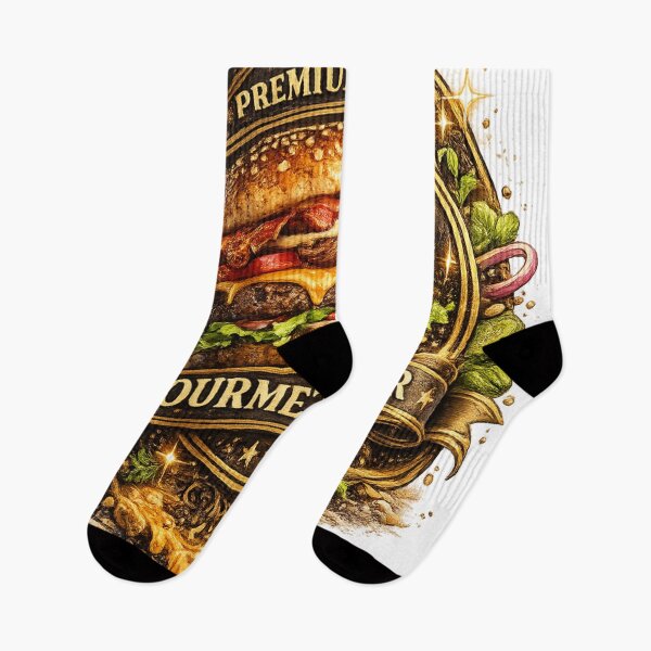 Item preview, Premium Gourmet Burger Badge | Classic Cheeseburger Vintage Restaurant Sticker designed and sold by irfanshikh.