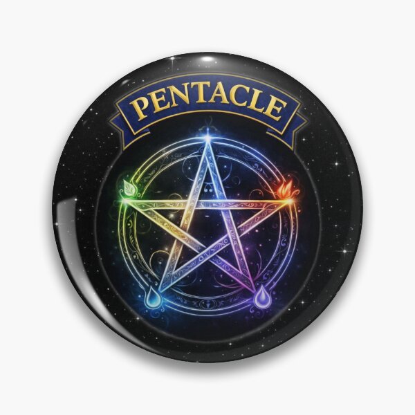 Item preview, Celestial Rainbow Pentacle – Mystical Cosmic Symbol of Balance designed and sold by MysticOzzy.