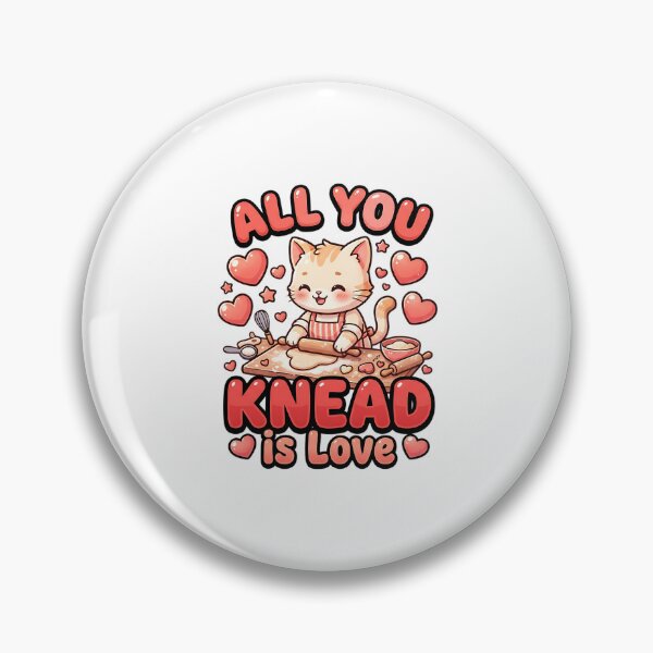 Item preview, funny cat Valentine   all you knead is love baking humor designed and sold by ArtDesignTp.