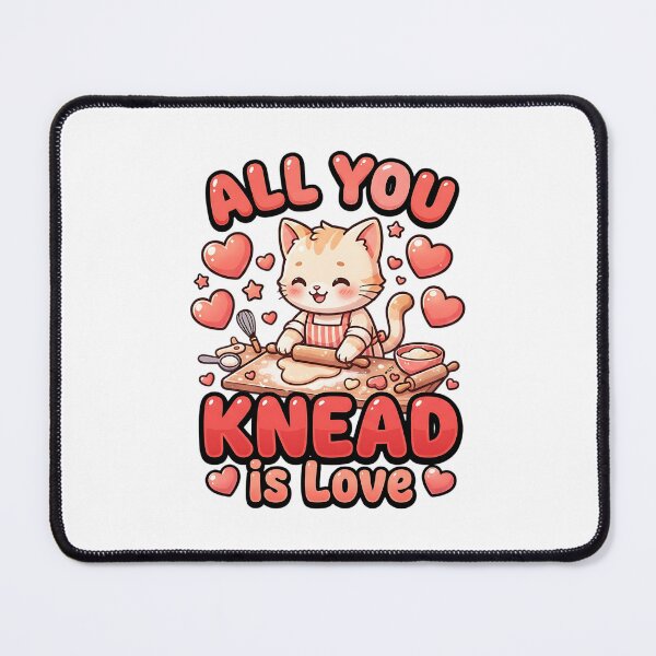 Item preview, funny cat Valentine all you knead is love baking humor designed and sold by ArtDesignTp.