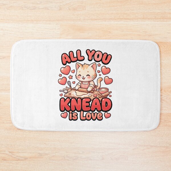 Item preview, funny cat Valentine   all you knead is love baking humor designed and sold by ArtDesignTp.