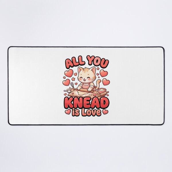 Item preview, funny cat Valentine all you knead is love baking humor designed and sold by ArtDesignTp.