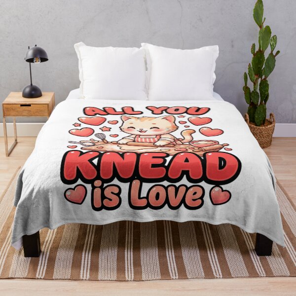 Item preview, funny cat Valentine all you knead is love baking humor designed and sold by ArtDesignTp.