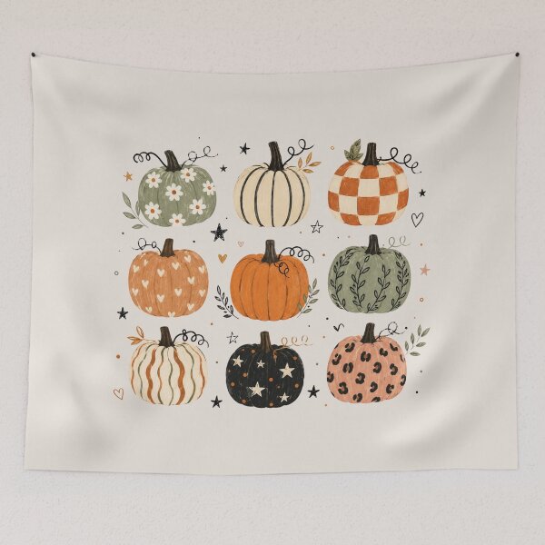Item preview, Boho Pumpkin, Preppy Fall Pumpkin, Cute Pattern Pumpkin, Coquette Autumn, Thanksgiving designed and sold by Sprinkle12345.