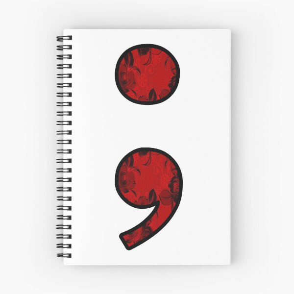 Item preview, Red Semicolon Symbol Mental Health Awareness Design designed and sold by UNIX-G.