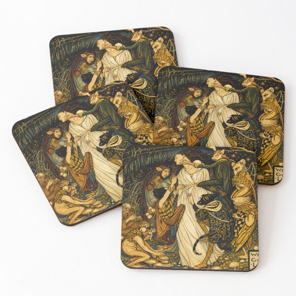 Item preview, Goblin Market Art Nouveau Enchanted Forest Temptation Scene for Dark Fantasy Art Lovers designed and sold by RickE.