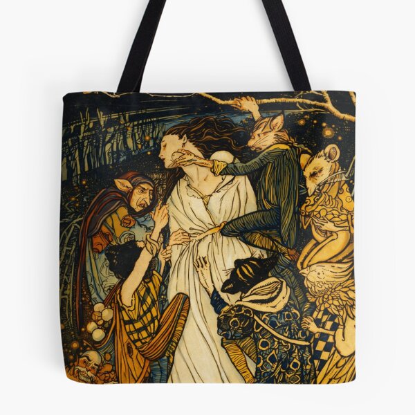 Item preview, Goblin Market Art Nouveau Enchanted Forest Temptation Scene for Dark Fantasy Art Lovers designed and sold by RickE.