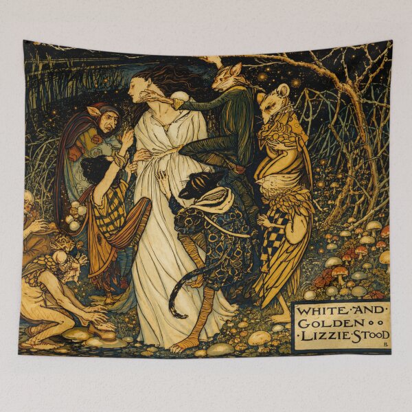 Item preview, Goblin Market Art Nouveau Enchanted Forest Temptation Scene for Dark Fantasy Art Lovers designed and sold by RickE.