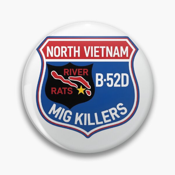 Item preview, North Vietnam River Rats B-52D MiG Killers Emblem designed and sold by CharlieDesings.