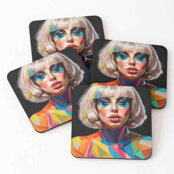 Item preview, Lady Gaga - Geometric Pop Art Colorful Portrait designed and sold by DGMaxShop.
