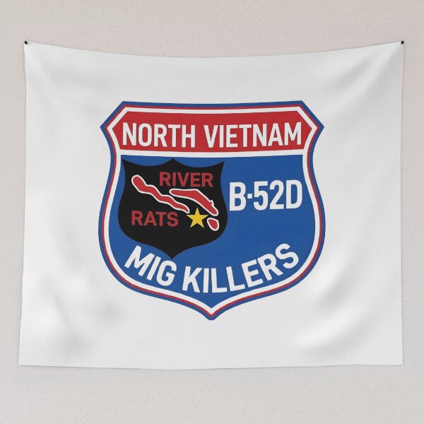 Item preview, North Vietnam River Rats B-52D MiG Killers Emblem designed and sold by CharlieDesings.