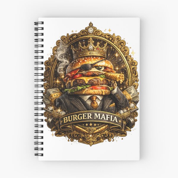 Item preview, Burger Mafia King | Funny Gangster Cheeseburger Vintage T-Shirt Sticker designed and sold by irfanshikh.