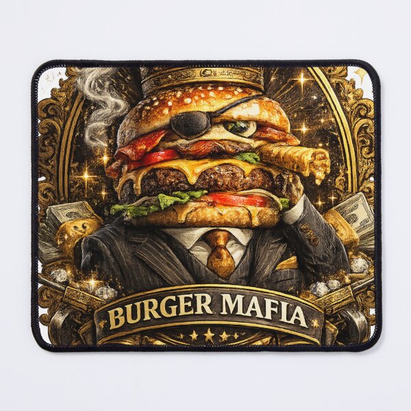 Item preview, Burger Mafia King | Funny Gangster Cheeseburger Vintage T-Shirt Sticker designed and sold by irfanshikh.