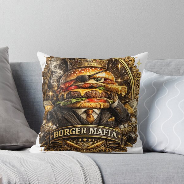 Item preview, Burger Mafia King | Funny Gangster Cheeseburger Vintage T-Shirt Sticker designed and sold by irfanshikh.