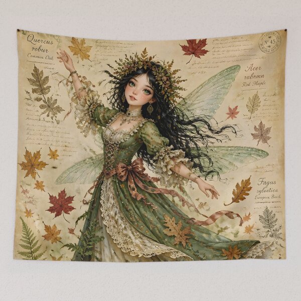 Item preview, Autumn Woods Dancer Fairy | Fall Cottagecore Aesthetic designed and sold by FaeCoreStudio.