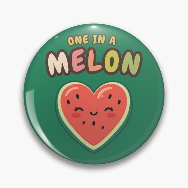 Item preview, One In A Melon Cute Watermelon Heart Romantic Saying designed and sold by The Fine Print by BassAddict.